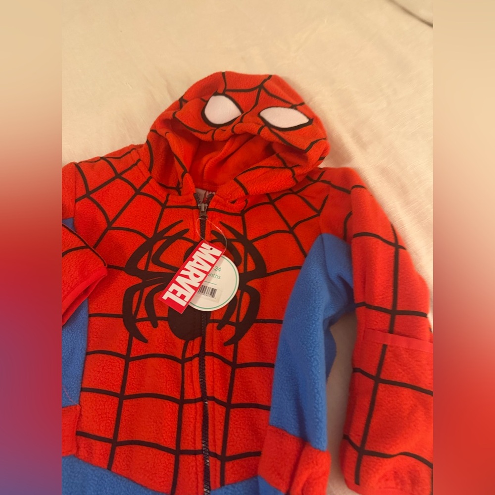 Marvel Spider-Man Red and Blue Fleece Zip Hoodie